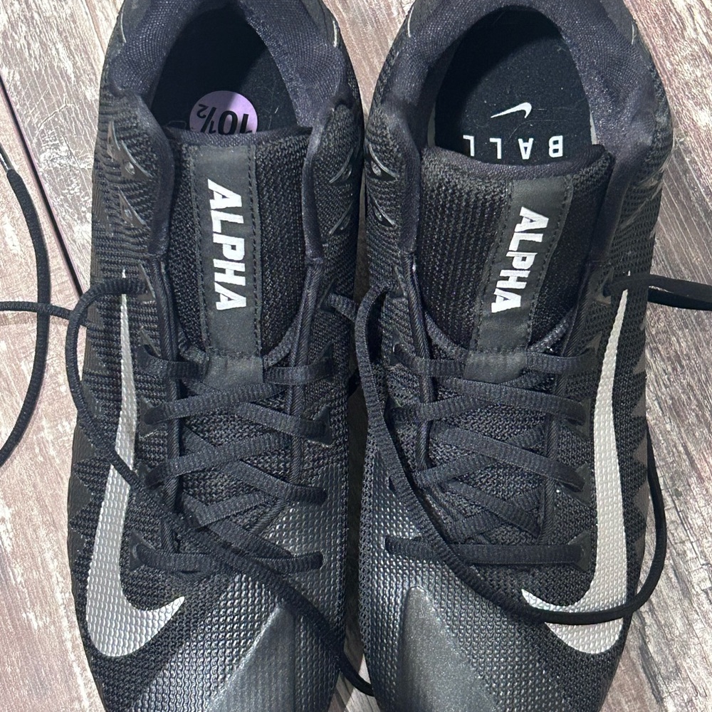 Nike Alpha Men’s Black Football Cleats 10.5 NEW NO TAGS